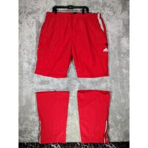 VTG Starter Team Ohio State Buckeyes Pants Mens XXL Red Nylon Convertible Zip